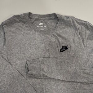Nike Men's Heather Gray Long Sleeve Tee
